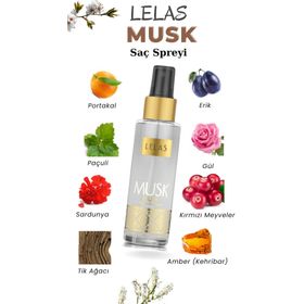 Lelas 1199 Musk Oryantal Çiçeksi 100 ml Kadın Erkek Parfümlü Saç Spreyi