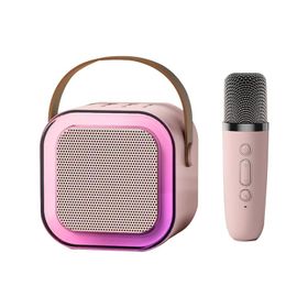 Lemestar K12 Pembe Mini Taşınabilir Mikrofonlu Bluetooth Hoparlör