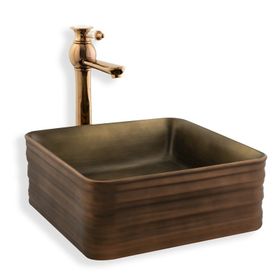 Lena E-2105C Tezgah Üstü Porselen Lavabo