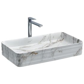 Lena E-2106M1 Tezgah Üstü Porselen Lavabo