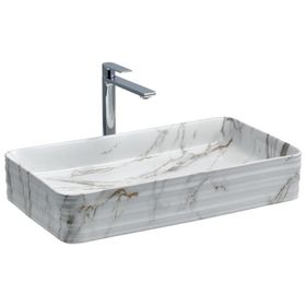 Lena E-2106M1 Tezgah Üstü Porselen Lavabo