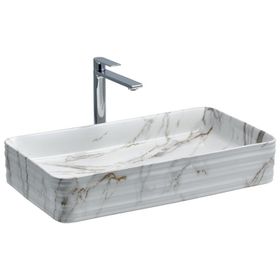 Lena E-2106M1 Tezgah Üstü Porselen Lavabo