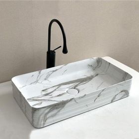 Lena E-2106M1 Tezgah Üstü Porselen Lavabo