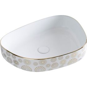 Lena E-2107AB Altın Tezgah Üstü Porselen Lavabo