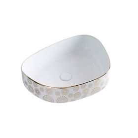 Lena E-2107AB Altın Tezgah Üstü Porselen Lavabo