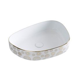 Lena E-2107AB Altın Tezgah Üstü Porselen Lavabo
