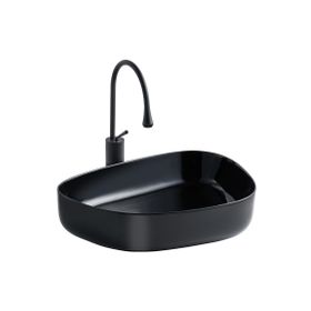 Lena E-2107S Siyah Tezgahüstü Lavabo