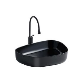 Lena E-2107S Siyah Tezgahüstü Lavabo