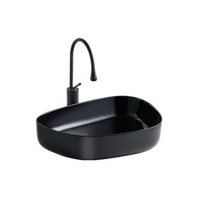 Lena E-2107S Siyah Tezgahüstü Lavabo
