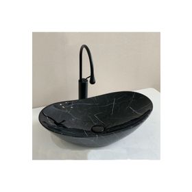 Lena E-2113M5 Siyah Tezgah Üstü Porselen Lavabo