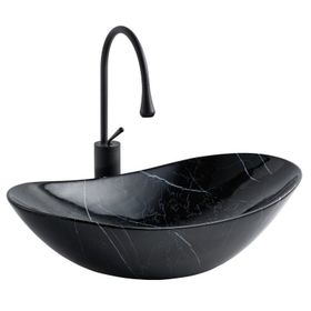Lena E-2113M5 Siyah Tezgah Üstü Porselen Lavabo