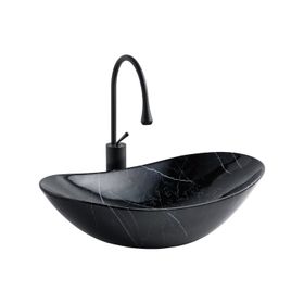 Lena E-2113M5 Siyah Tezgah Üstü Porselen Lavabo
