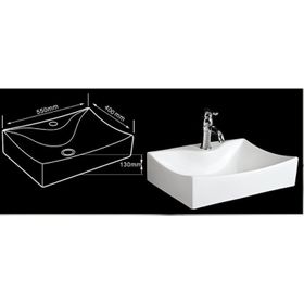Lena E-3034 Beyaz Tezgah Üstü Porselen Lavabo