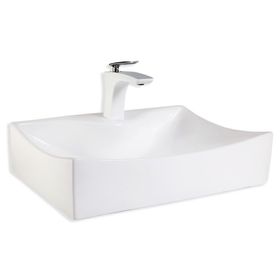 Lena E-3034 Beyaz Tezgah Üstü Porselen Lavabo