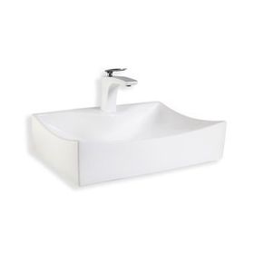 Lena E-3034 Beyaz Tezgah Üstü Porselen Lavabo