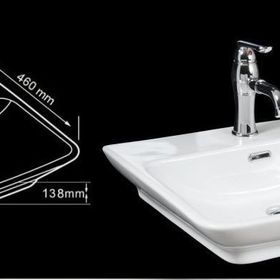 Lena E-3038 Tezgah Üstü Porselen Lavabo
