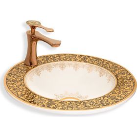 Lena E-3055A Yarım Tezgah Üstü Porselen Lavabo