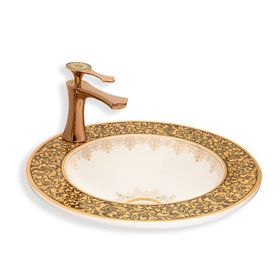 Lena E-3055A Yarım Tezgah Üstü Porselen Lavabo
