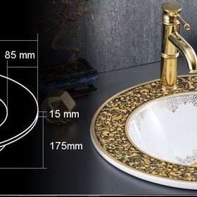 Lena E-3055A Yarım Tezgah Üstü Porselen Lavabo