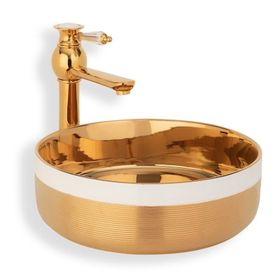 Lena E-4000A Altın Tezgah Üstü Lavabo