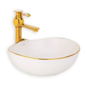 Lena E-4010A Beyaz Tezgah Üstü Lavabo