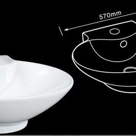 Lena E-4106 Beyaz Tezgah Üstü Porselen Lavabo