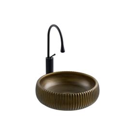Lena E-4161C Haki Yeşil Tezgah Üstü Porselen Lavabo
