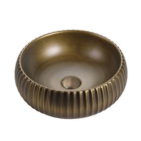 Lena E-4161C Haki Yeşil Tezgah Üstü Porselen Lavabo