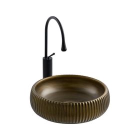 Lena E-4161C Haki Yeşil Tezgah Üstü Porselen Lavabo
