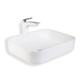 Lena E-4619 Beyaz Tezgah Üstü Porselen Lavabo