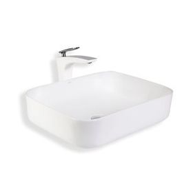 Lena E-4619 Beyaz Tezgah Üstü Porselen Lavabo