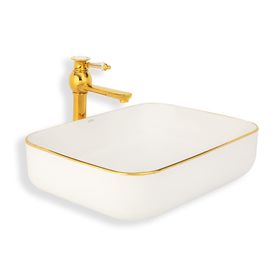 Lena E-4619A Tezgah Üstü Porselen Lavabo