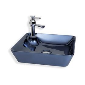 Lena E-4620L Tezgah Üstü Metalik Lacivert Lavabo