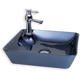 Lena E-4620L Tezgah Üstü Metalik Lacivert Lavabo