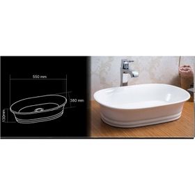 Lena E-4802 Tezgah Üstü Porselen Lavabo