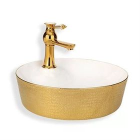 Lena E-5001A Altın Tezgah Üstü Lavabo