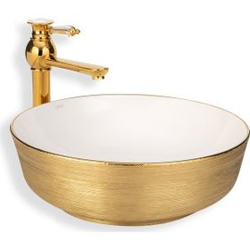 Lena E-5004A Tezgah Üstü Özel Seri Porselen Lavabo
