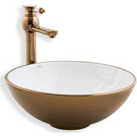 Lena E-5005R Tezgah Üstü Porselen Lavabo