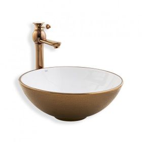 Lena E-5005R Tezgah Üstü Porselen Lavabo