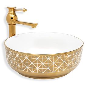 Lena E-8114 Tezgah Üstü Porselen Lavabo