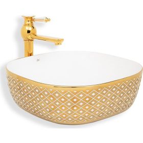 Lena E-8128 Tezgah Üstü Porselen Lavabo