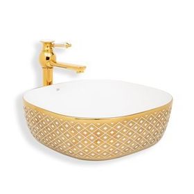 Lena E-8128 Tezgah Üstü Porselen Lavabo