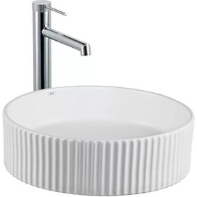 Lena E-W1001MB Beyaz Tezgahüstü Lavabo