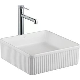 Lena E-W1003MB Beyaz Tezgahüstü Lavabo