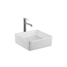 Lena E-W1003MB Beyaz Tezgahüstü Lavabo