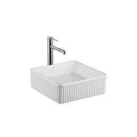 Lena E-W1003MB Beyaz Tezgahüstü Lavabo