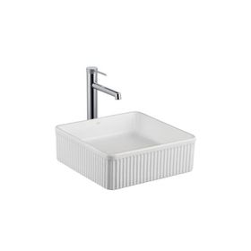 Lena E-W1003MB Beyaz Tezgahüstü Lavabo