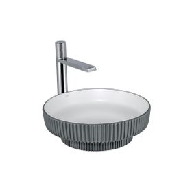 Lena E-W1501MGB Mat Gri Beyaz Tezgah Üstü Lavabo