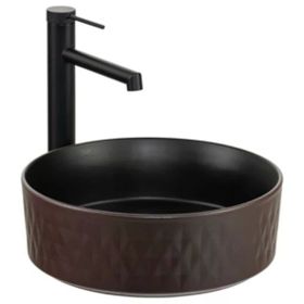 Lena E-W5001KS Mat Kahve Siyah Tezgahüstü Lavabo