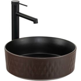 Lena E-W5001KS Mat Kahve Siyah Tezgahüstü Lavabo